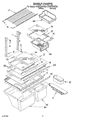 SHELF, OPTIONAL Diagram and Parts List for ET8MTMXKT00  Whirlpool Refrigerator
