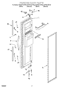 FREEZER DOOR Diagram and Parts List for GD25DFXFB03  Whirlpool Refrigerator