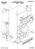 CABINET Diagram and Parts List for ET18HNXBN00  Whirlpool Refrigerator