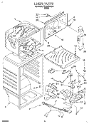 LINER Diagram and Parts List for ET18SKRDW01  Whirlpool Refrigerator