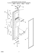 FREEZER DOOR Diagram and Parts List for GD27DFXFT03  Whirlpool Refrigerator