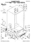 CABINET PARTS Diagram and Parts List for GS6NVEXVS00  Whirlpool Refrigerator