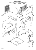 UNIT Diagram and Parts List for ET8CHKXKB01  Whirlpool Refrigerator