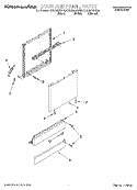 DOOR AND PANEL Diagram and Parts List for  KitchenAid Dishwasher