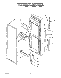 REFRIGERATOR DOOR Diagram and Parts List for GD5SHGXKB01  Whirlpool Refrigerator