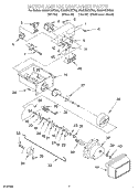 MOTOR AND ICE CONTAINER Diagram and Parts List for GS5SHGXKB00  Whirlpool Refrigerator