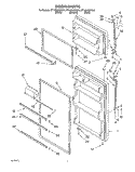 DOOR Diagram and Parts List for ET18NKXDW04  Whirlpool Refrigerator