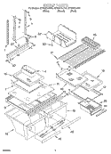 SHELF Diagram and Parts List for GT22DKXJW01  Whirlpool Refrigerator