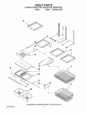 SHELF PARTS Diagram and Parts List for GB2SHDXTQ02  Whirlpool Refrigerator
