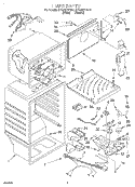 LINER Diagram and Parts List for ET18GKXFW01  Whirlpool Refrigerator