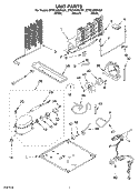 UNIT Diagram and Parts List for ET8CHMXKT01  Whirlpool Refrigerator