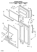 DOOR PARTS Diagram and Parts List for ET8MHMXRT00  Whirlpool Refrigerator