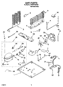 UNIT PARTS Diagram and Parts List for GT2SHKXMS02  Whirlpool Refrigerator