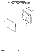 FREEZER DOOR PARTS Diagram and Parts List for GB2SHDXPT01  Whirlpool Refrigerator