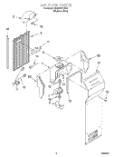 AIR FLOW Diagram and Parts List for GD25DCXHS00  Whirlpool Refrigerator