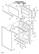 DOOR Diagram and Parts List for ET8MTKXKQ01  Whirlpool Refrigerator