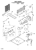 UNIT PARTS Diagram and Parts List for ET1FTKXKQ03  Whirlpool Refrigerator