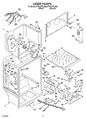 LINER Diagram and Parts List for ET2AHTXLT00  Whirlpool Refrigerator