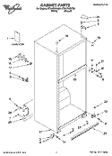 CABINET PARTS Diagram and Parts List for ET8LFKXKT07  Whirlpool Refrigerator