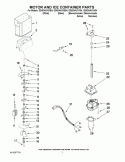 MOTOR AND ICE CONTAINER PARTS Diagram and Parts List for GD5DHAXVB04  Whirlpool Refrigerator