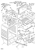 LINER Diagram and Parts List for ET21DKXDN04  Whirlpool Refrigerator