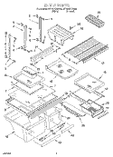 SHELF Diagram and Parts List for GT19DKXGW00  Whirlpool Refrigerator