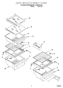 REFRIGERATOR SHELF Diagram and Parts List for ED25RQXFN02  Whirlpool Refrigerator