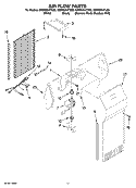 AIR FLOW PARTS Diagram and Parts List for GD5RHAXTQ00  Whirlpool Refrigerator