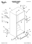 CABINET PARTS Diagram and Parts List for ET8WTEXVQ00  Whirlpool Refrigerator