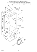 REFRIGERATOR LINER Diagram and Parts List for GS5SHGXKB00  Whirlpool Refrigerator
