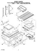 SHELF PARTS Diagram and Parts List for GR2FHTXVQ00  Whirlpool Refrigerator