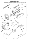 ICE MAKER, OPTIONAL Diagram and Parts List for GS6SHAXLS02  Whirlpool Refrigerator