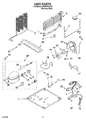 UNIT PARTS Diagram and Parts List for GT2SHKXLS01  Whirlpool Refrigerator