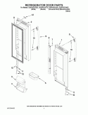 REFRIGERATOR DOOR PARTS Diagram and Parts List for  Whirlpool Refrigerator