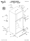 CABINET PARTS Diagram and Parts List for GT9SHKXMQ00  Whirlpool Refrigerator