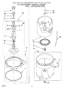 AGITATOR, BASKET AND TUB Diagram and Parts List for  Roper Washer