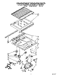 COMPARTMENT SEPARATOR Diagram and Parts List for ET18ZKXWG10  Whirlpool Refrigerator