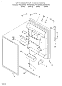 REFRIGERATOR DOOR Diagram and Parts List for GT22DMXGT01  Whirlpool Refrigerator