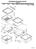 REFRIGERATOR SHELF PARTS Diagram and Parts List for GD5NVAXST03  Whirlpool Refrigerator