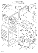LINER Diagram and Parts List for ET18GKXFW00  Whirlpool Refrigerator