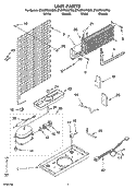 UNIT PARTS Diagram and Parts List for ET4WPKXKT03  Whirlpool Refrigerator