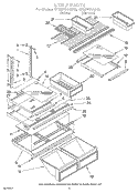 SHELF Diagram and Parts List for ET22PKXAN02  Whirlpool Refrigerator