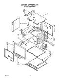 LOWER OVEN Diagram and Parts List for KEBS246WBL3  KitchenAid Wall Oven