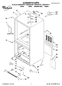 CABINET PARTS Diagram and Parts List for GB2SHDXTQ11  Whirlpool Refrigerator