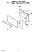 FREEZER DOOR PARTS Diagram and Parts List for GR2FHTXVQ00  Whirlpool Refrigerator