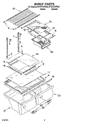 SHELF PARTS, OPTIONAL PARTS Diagram and Parts List for ET1PHKXPQ03  Whirlpool Refrigerator