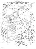 LINER Diagram and Parts List for ET21CKXHB00  Whirlpool Refrigerator
