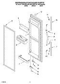 REFRIGERATOR DOOR Diagram and Parts List for GD2LHGXLB00  Whirlpool Refrigerator