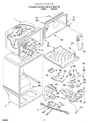 LINER Diagram and Parts List for ET21GMXHW02  Whirlpool Refrigerator