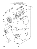 ICEMAKER Diagram and Parts List for GD5SHGXKB02  Whirlpool Refrigerator